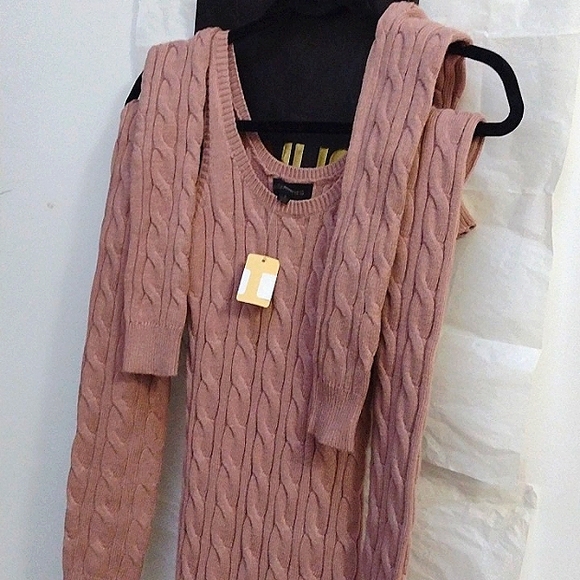 Body Con 36 Points LA's Trendy Young Fashionista Ashes of Roses Dress Set NWT - Picture 11 of 12